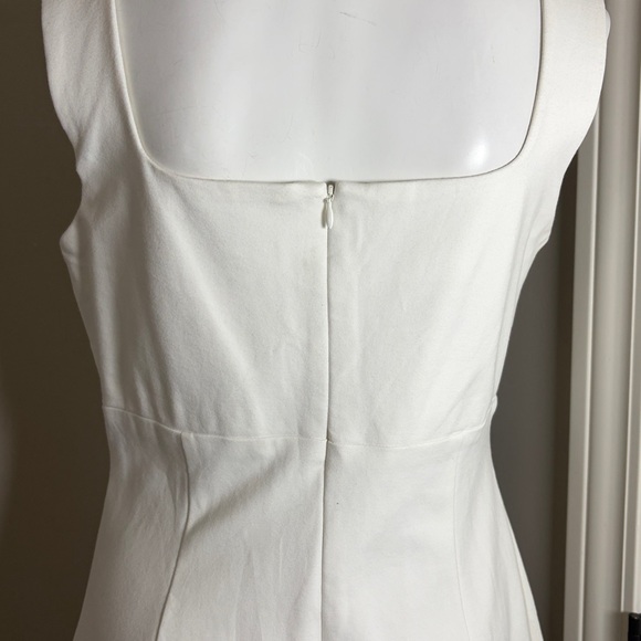 ELLIATT Rays Dress White Bow Square Neck Sleeveless Back Zip Party Date Sz L - Picture 9 of 14